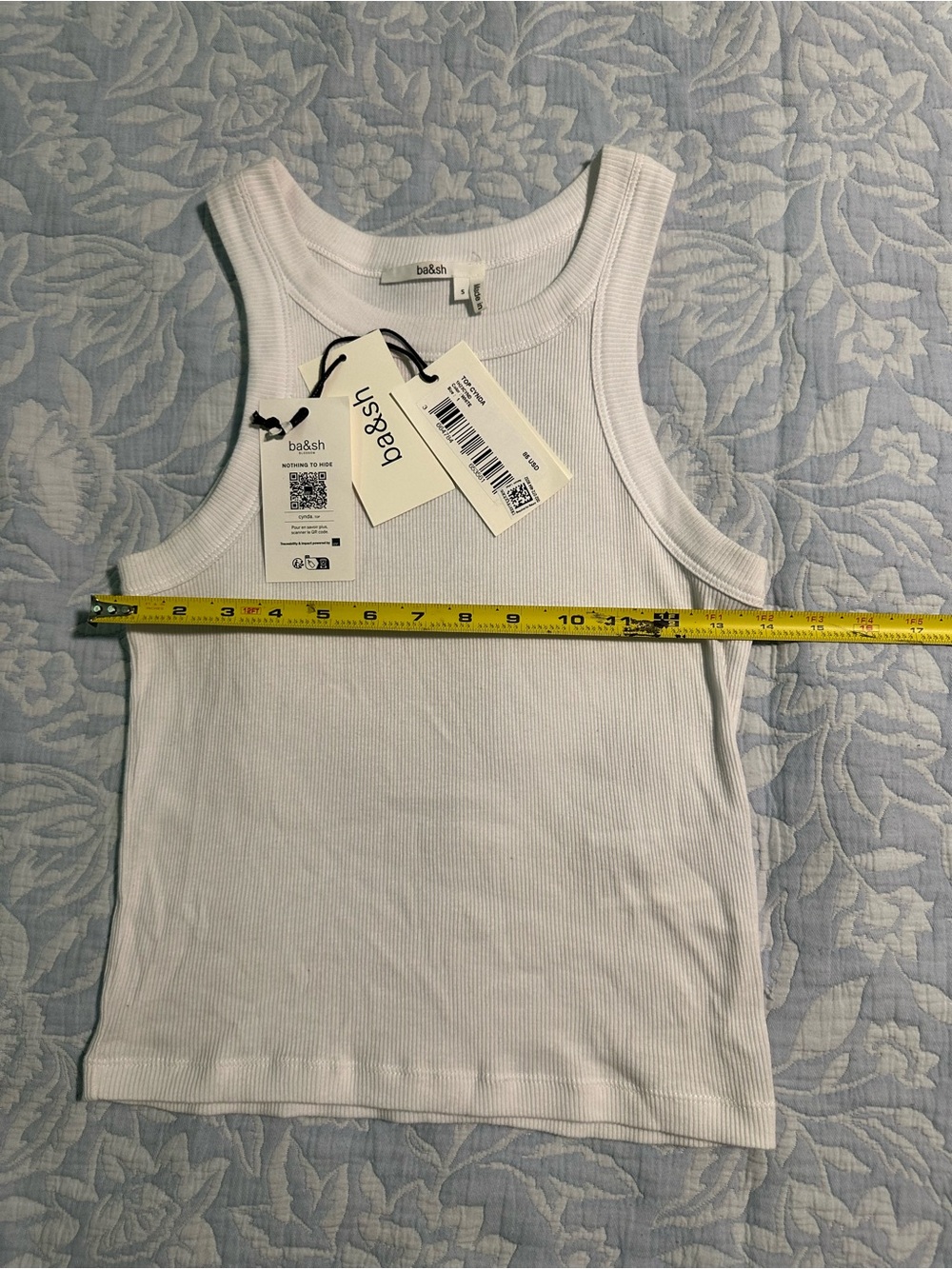ba&sh White Ribbed Tank Top - Picture 8 of 8